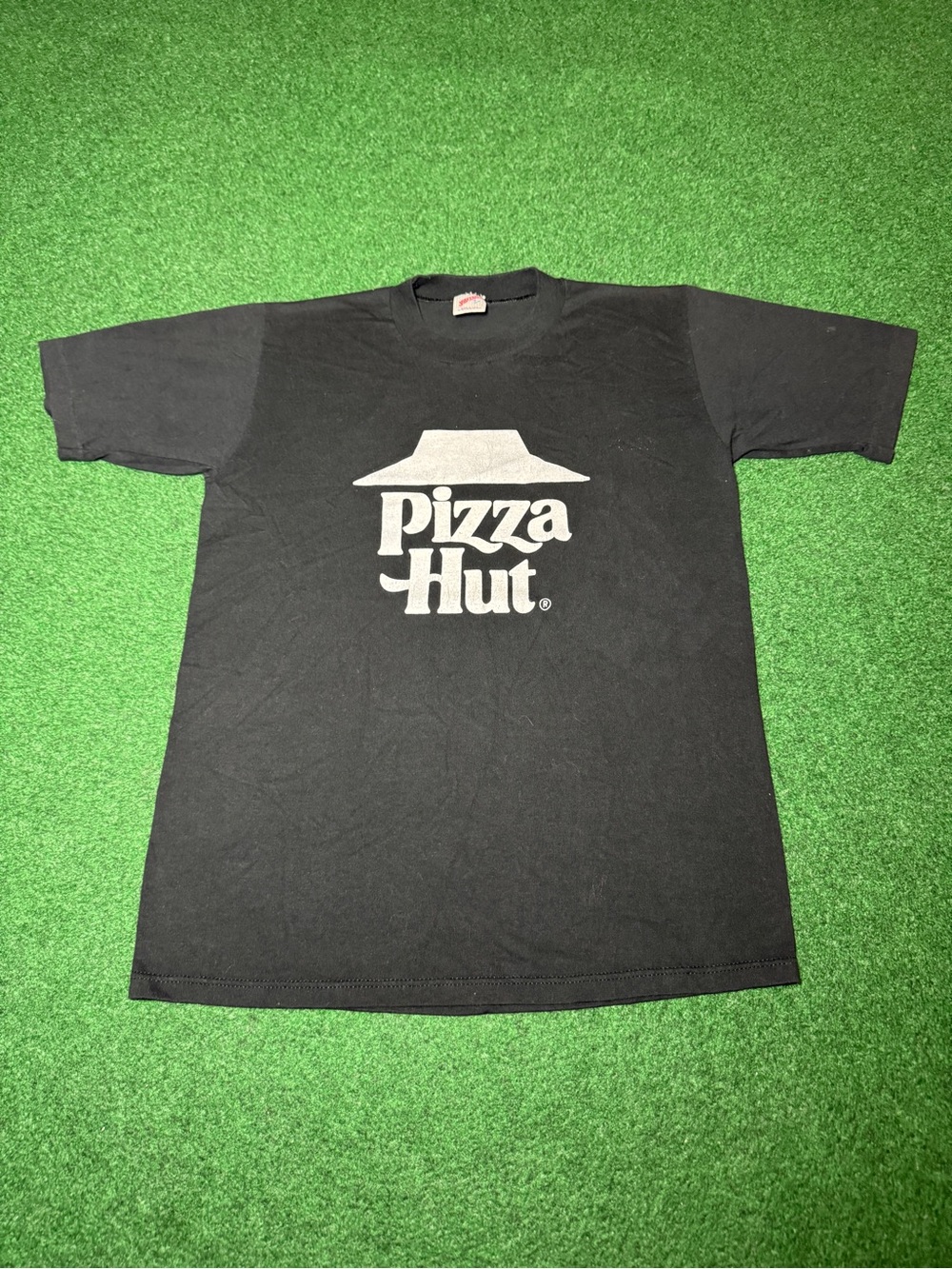 Pizza Hut Vintage T Shirt Black 80s 90s S/M 18x25 Retro Pizza Shirt